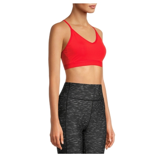 Athletic Works NWT Women's Red Racerback Sports Bra 761 - Picture 2 of 6